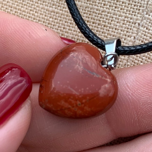 Handmade Stone/Glass Heart Amulet Necklace - Picture 10 of 10